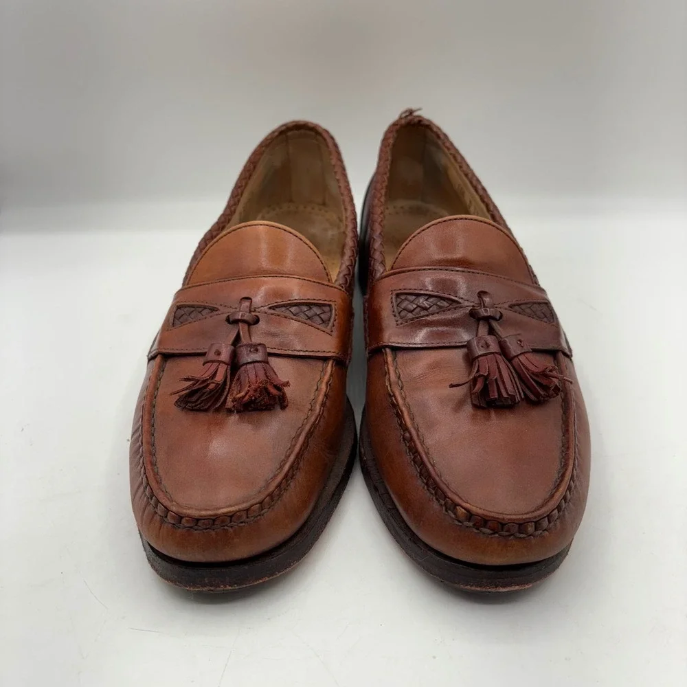 Allen Edmonds Maxfield Tassel Loafers Mens Size 11.5 D Brown‎ Leather Classic